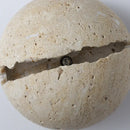 Yellow travertine dino egg stone wall lamp bedroom gold accent sconce