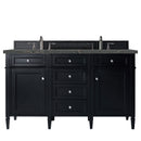 James Martin Brittany 60" Double Bathroom Vanity, Black Onyx