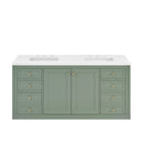 James Martin Chicago 60" Double Bathroom Vanity, Smokey Celadon
