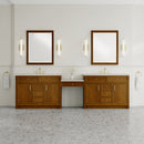 James Martin Bellshire 120" Double Bathroom Vanity, Honey Oak