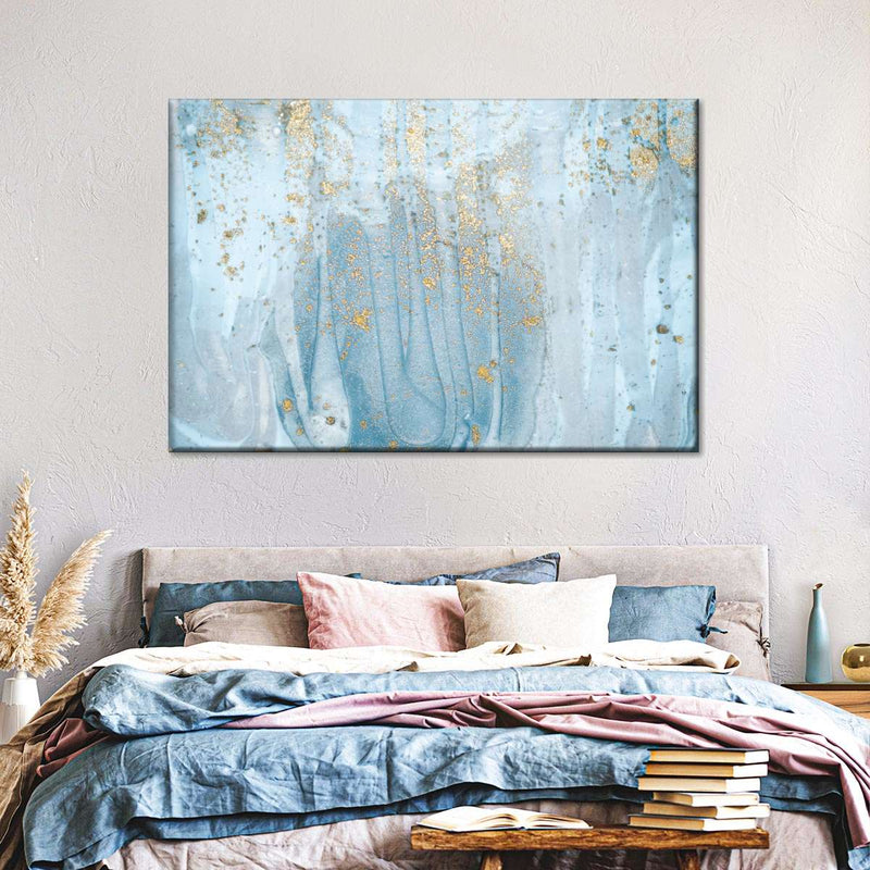 Light Blue Abstract Wall Art