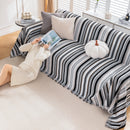 Modern Minimalist Sofa Throw Cover Cotton Knit Throws for Couch Scratch Proof Couch Cover