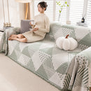 Chenille Geometric Patterned Sofa Throw, Couch Covers for Sectionals for Pets, Throw Cover for Couch