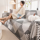 Chenille Geometric Patterned Sofa Throw, Couch Covers for Sectionals for Pets, Throw Cover for Couch