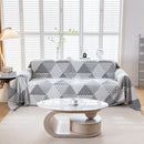 Chenille Geometric Patterned Sofa Throw, Couch Covers for Sectionals for Pets, Throw Cover for Couch