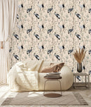 Vintage Wallpaper with Birds