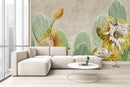 Contemporary Cactus Flowers Wallpaper Contemporary