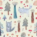 Forest with Wolves Wallpaper