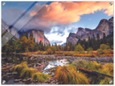 Yosemite Basin Print Metal Wall Art – California National Park Scenic Wall Decor