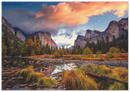 Yosemite Basin Print Metal Wall Art – California National Park Scenic Wall Decor