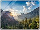 Yosemite Forest Print Metal Wall Art – California National Park Nature Wall Decor