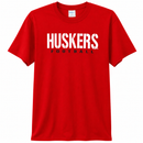 Youth Huskers Football T-Shirt | Red | Multiple Sizes | Lou's Sporting Goods | 25N22YBT