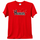 Youth Huskers Confetti T-Shirt | Red | Multiple Sizes | Lou's Sporting Goods | 25N4YBT