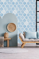 Contemporary Blue Pattern Wallpaper Smart