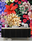 Asters and Lilies Flowers Wallpaper