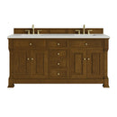 James Martin Brookfield 72" Double Bathroom Vanity, Honey Oak
