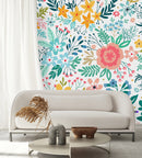 Elegant Multicolored Flowers Wallpaper Chic