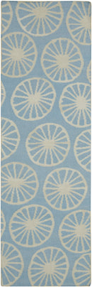 Belknap Coastal Bright Blue/Khaki Area Rug