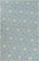 Belknap Coastal Bright Blue/Khaki Area Rug