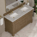 James Martin Brookfield 60" Double Bathroom Vanity, Pecan