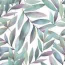 Contemporary White Wallpaper with Leaves Fashionable