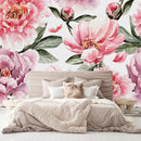 Stylish White Floral Wallpaper Contemporary