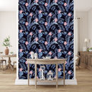 Blue Palm Leaves Wallpaper