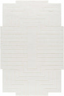 Yavor White Geometric Area Rug