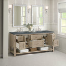 James Martin Breckenridge 72" Double Bathroom Vanity, Whitewashed Oak
