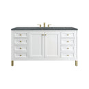 James Martin Chicago 60" Single Bathroom Vanity, Glossy White