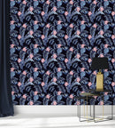 Blue Palm Leaves Wallpaper