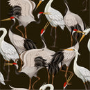 Cranes on Dark Background Wallpaper