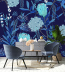 Blue Floral Wallpaper