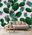 Fashionable Green Cactus Wallpaper