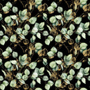 Dark Wallpaper with Poplar Leaves