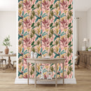 Multicolored Palm Leaves Wallpaper