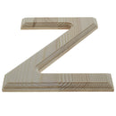 Unfinished Wooden Arial Font Letter Z (6.25 Inches)
