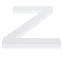 Arial Font White Painted MDF Wood Letter Z (6 Inches)