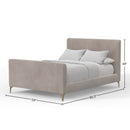 Zaldy Platform Bed, Light Grey