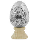 Hand Embossed Flowers Metal Easter Egg