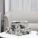 Zebra black & white jewelry storage box bedroom desktop organizer