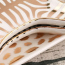 Zebra print gold tiger skin jewelry holder tray bedroom decor