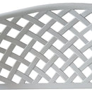 Outdoor Aluminum Modern 40-in White Patio Bench Loveseat