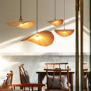 Zen bamboo tea room chandelier dining room led pendant light