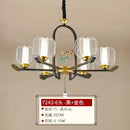 Zen black & gold deer enamel pendant light – living room chandelier