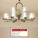 Zen black & gold deer enamel pendant light – living room chandelier