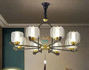 Zen black & gold deer enamel pendant light – living room chandelier
