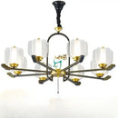 Zen black & gold deer enamel pendant light – living room chandelier