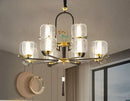 Zen black & gold deer enamel pendant light – living room chandelier