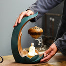 Zen Hanging Lotus Backflow Incense Burner LED Lamp